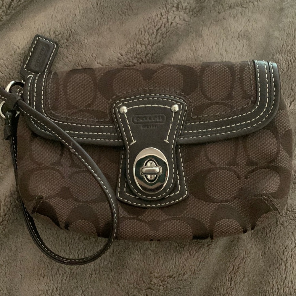 Brown Coach never used wristlet